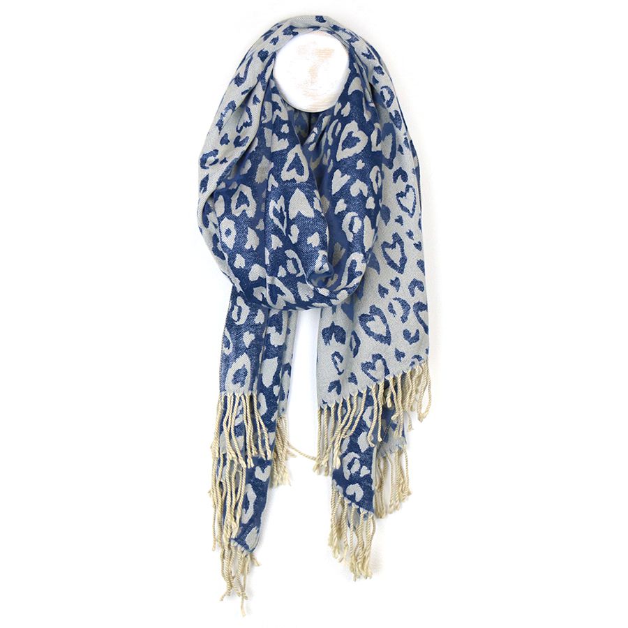 Navy animal print sales scarf